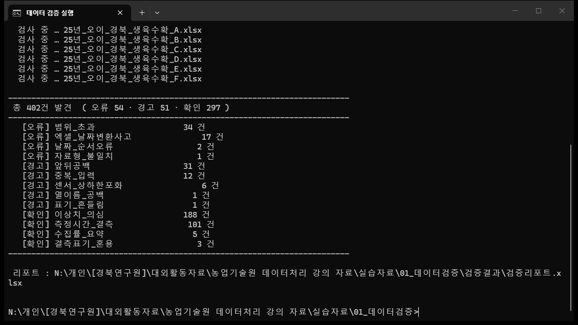 그림 5-1 명령창 실행 화면