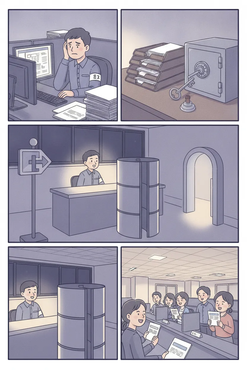 배포·공유 4컷 설명 웹툰