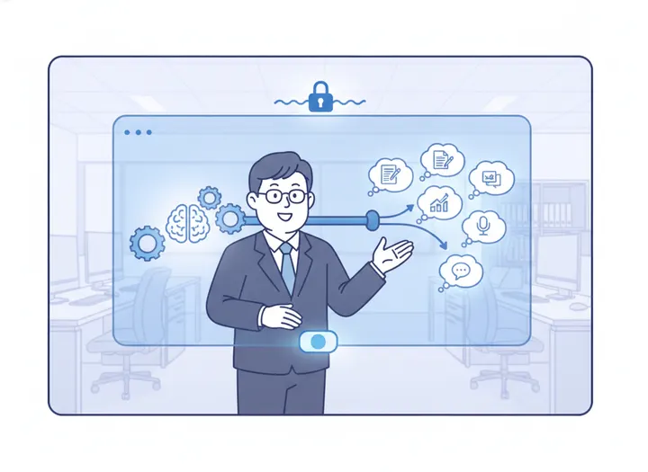 1회 세팅으로 매 대화 자동 적용: 내 업무·어투를 AI에 고정 설명 삽화