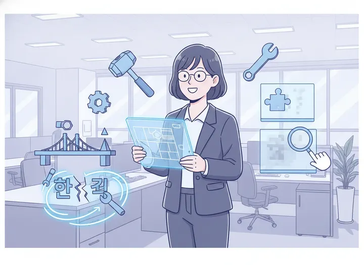PPT 초안은 여러 도구로 뼈대를 잡고, 한글 깨짐·저해상도에 대응한다 설명 삽화